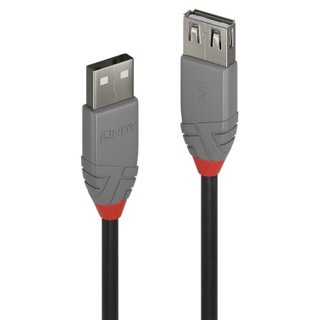 Lindy 36703 cavo USB 2 m USB 2.0 USB A Nero, Grigio