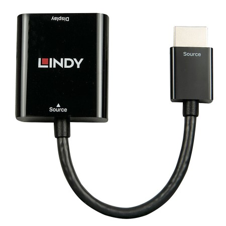 Lindy 38291 cavo e adattatore video 0,1 m HDMI tipo A (Standard) VGA (D-Sub) Nero