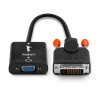 Lindy 38189 cavo e adattatore video 0,1 m DVI-D VGA (D-Sub) Nero