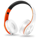 ASH-600KX Wireless Headset Stereo Sound & Ultra Compact Bianco-Arancione