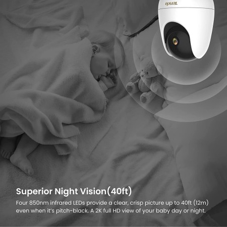 Tenda CP7 4MP Indoor WiFi Security IP Camera Pan/Tilt Home Surveillance Camera
