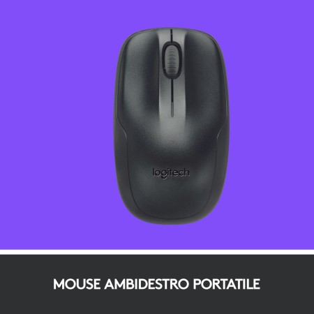Logitech MK220 Combo Tastiera e Mouse Wireless Compatti per Windows, 2,4 GHz Wireless con Ricevitore USB Unifying, Durata
