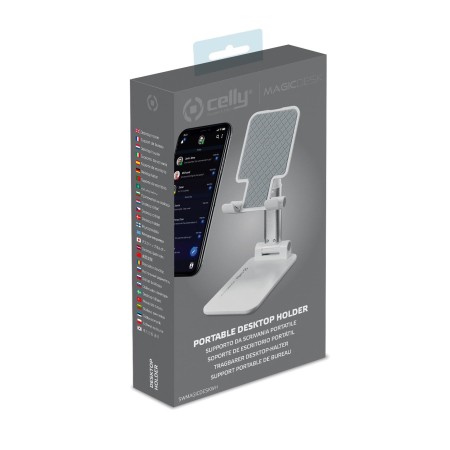 Celly Magic Desk Supporto passivo Telefono cellulare smartphone, Tablet UMPC Bianco