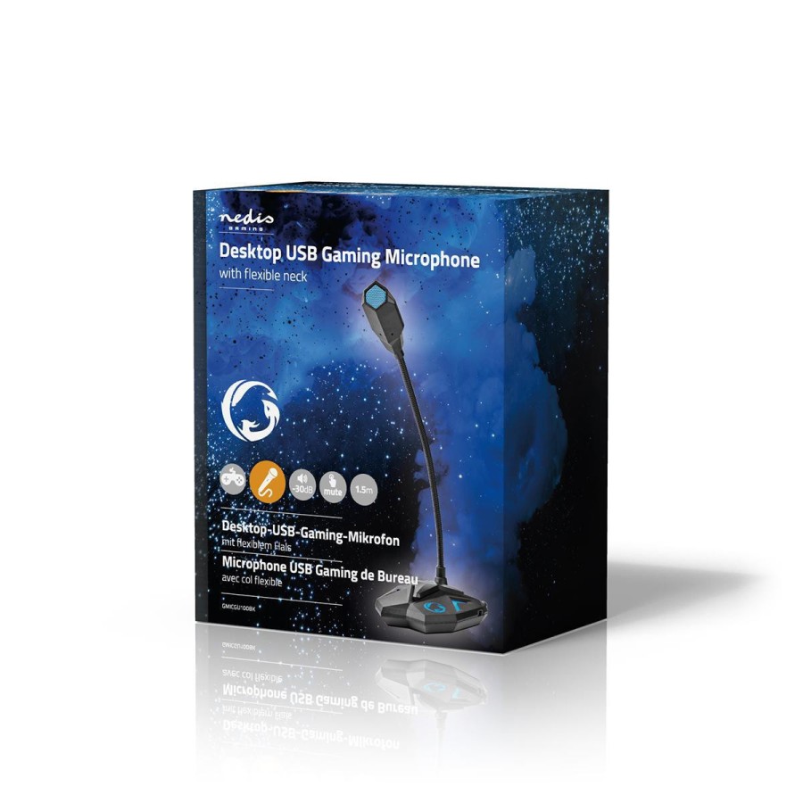 Nedis Cuffie Da Gaming Con Microfono – Ghst100bk – Colore Nero E Blu